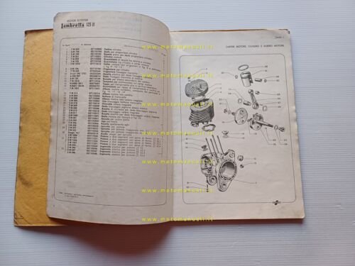 Innocenti Lambretta 125 LD 1953 catalogo ricambi originale