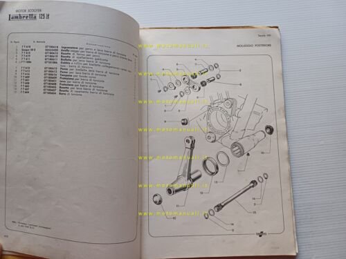 Innocenti Lambretta 125 LD 1953 catalogo ricambi originale