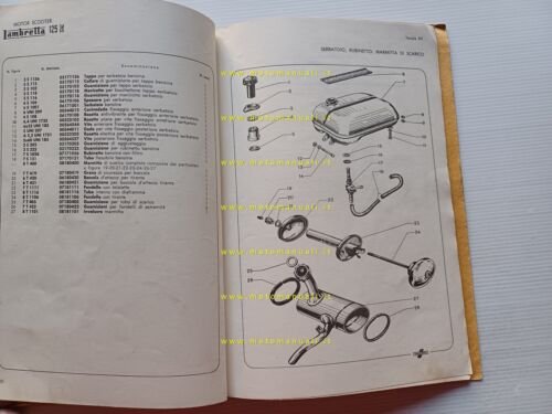 Innocenti Lambretta 125 LD 1953 catalogo ricambi originale