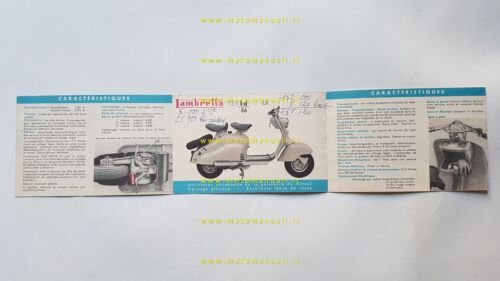 Innocenti Lambretta 125 LD 1956 depliant FRANCESE originale