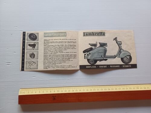 Innocenti Lambretta 125 LD anni 50 depliant originale FRANCESE