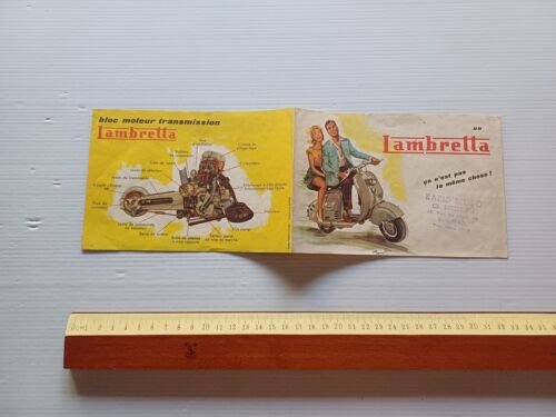 Innocenti Lambretta 125 LD anni 50 depliant originale FRANCESE