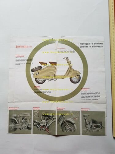 Innocenti Lambretta 125 LD depliant originale scooter genuine brochure