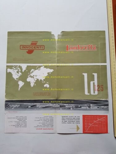 Innocenti Lambretta 125 LD depliant originale scooter genuine brochure