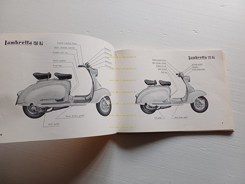 Innocenti Lambretta 125 Li -150 Li 1959 manuale officina originale …