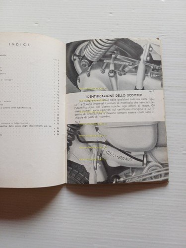 Innocenti Lambretta 125 Li 1959 manuale uso manutenzione libretto originale