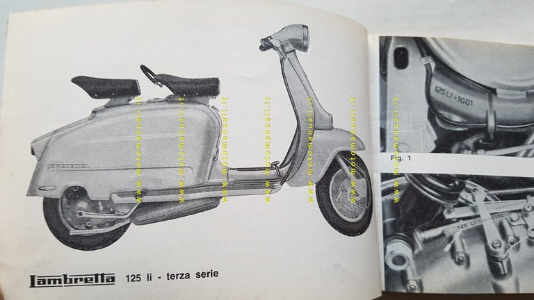 Innocenti Lambretta 125 LI 1965 manuale uso manutenzione libretto originale