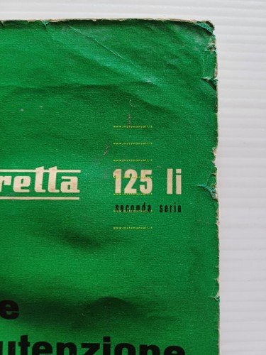 Innocenti Lambretta 125 LI 2a S. 1959 manuale uso manutenzione …