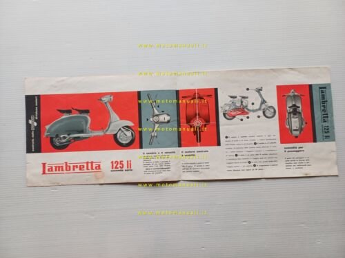 Innocenti Lambretta 125 LI 2a Serie 1959 depliant originale italiano