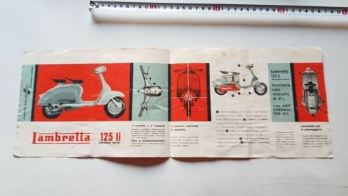 Innocenti Lambretta 125 Li 2a serie 1960 depliant originale scooter …