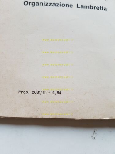 Innocenti Lambretta 125 Li 3° Serie 1964 manuale uso manutenzione …