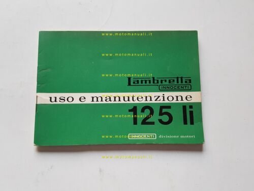 Innocenti Lambretta 125 Li 3 Serie 1965 manuale uso manutenzione …