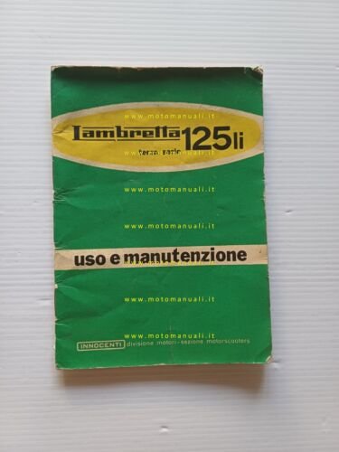 Innocenti Lambretta 125 LI 3a Serie 1962 manuale uso manutenzione …