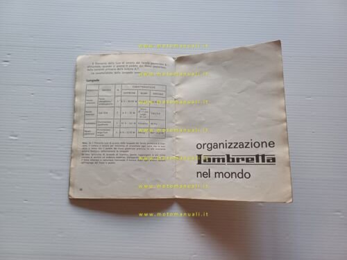Innocenti Lambretta 125 LI 3a Serie 1962 manuale uso manutenzione …