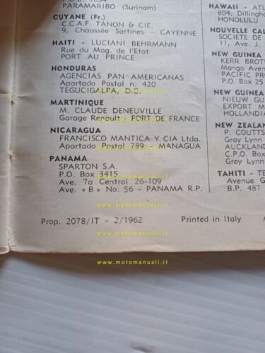 Innocenti Lambretta 125 LI 3a Serie 1962 manuale uso manutenzione …