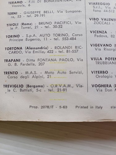 Innocenti Lambretta 125 LI 3a Serie 1963 manuale uso manutenzione …