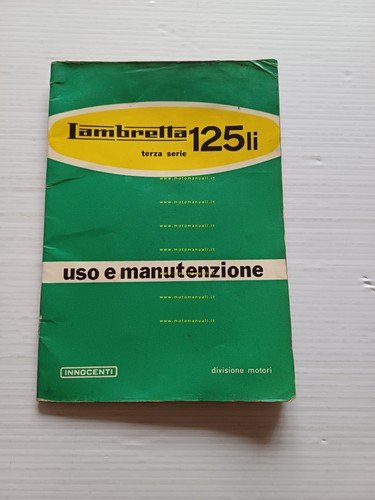 Innocenti Lambretta 125 LI 3a Serie 1963 manuale uso manutenzione …