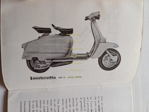 Innocenti Lambretta 125 LI 3a Serie 1963 manuale uso manutenzione …