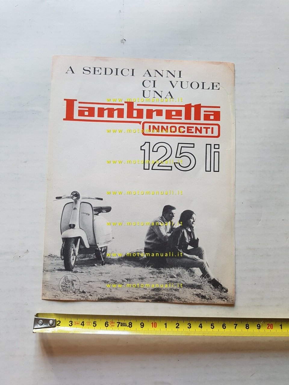 Innocenti Lambretta 125 LI anni 60 depliant originale scooter brochure …