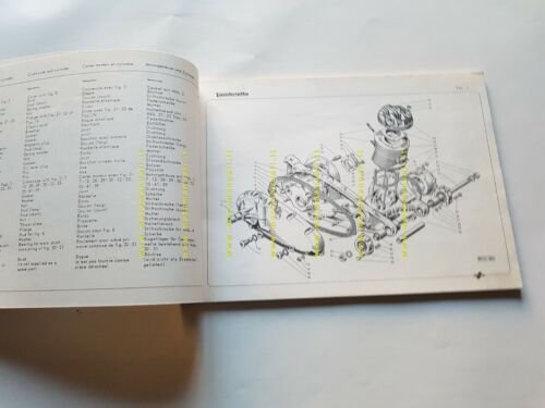 Innocenti Lambretta 125 Stellina 1966 catalogo ricambi originale parts catalogue