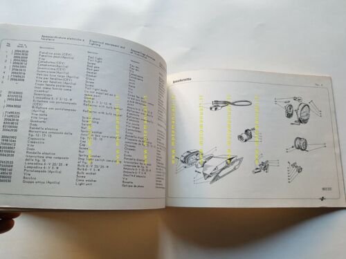 Innocenti Lambretta 125 Stellina 1966 catalogo ricambi originale parts catalogue