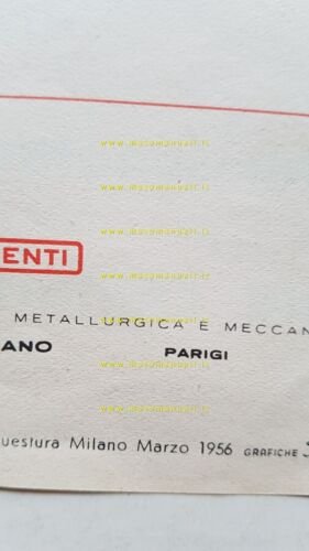 Innocenti Lambretta 150 d 1956 depliant originale scooter genuine brochure