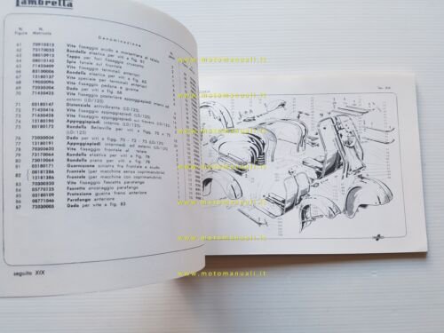 Innocenti Lambretta 150 d-ld-ld avv.el -125 ld 1959 catalogo ricambi …