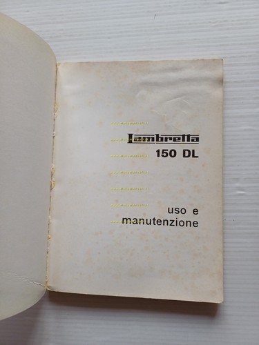 Innocenti Lambretta 150 DL 1969 manuale uso manutenzione libretto originale