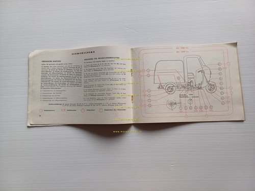 Innocenti Lambretta 150 fd/c motocarro 1958 manuale uso originale TESTO …