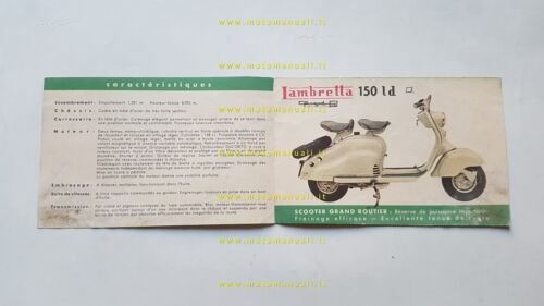 Innocenti Lambretta 150 LD - Grand Prix depliant FRANCESE originale