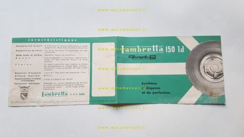 Innocenti Lambretta 150 LD - Grand Prix depliant FRANCESE originale