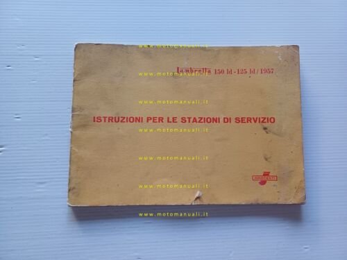 Innocenti Lambretta 150 ld -125 ld 1957 AGGIORNAMENTO manuale officina …