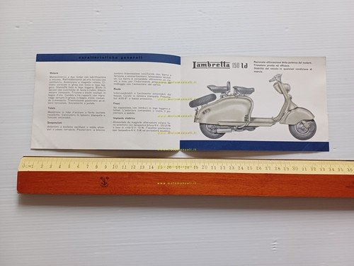 Innocenti Lambretta 150 LD 1954 depliant italiano originale