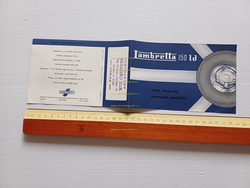 Innocenti Lambretta 150 LD 1954 depliant italiano originale