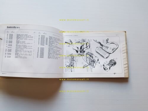 Innocenti Lambretta 150 LI 1958 catalogo ricambi originale spare parts …