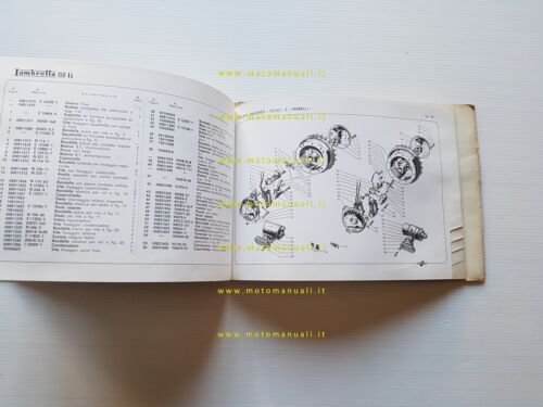 Innocenti Lambretta 150 LI 1958 catalogo ricambi originale spare parts …