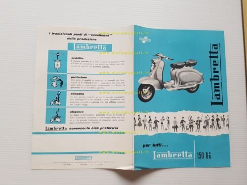 Innocenti Lambretta 150 LI 1958 depliant italiano originale