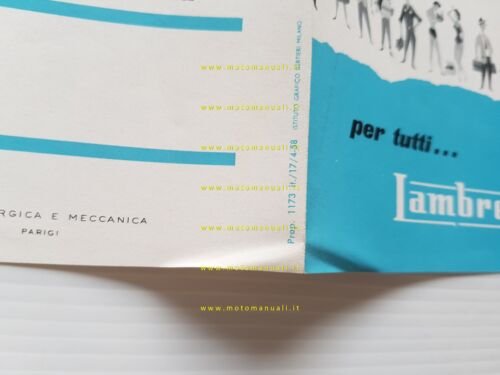 Innocenti Lambretta 150 LI 1958 depliant italiano originale