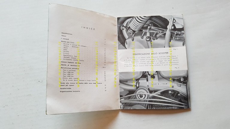 Innocenti Lambretta 150 LI 1958 manuale uso manutenzione libretto originale