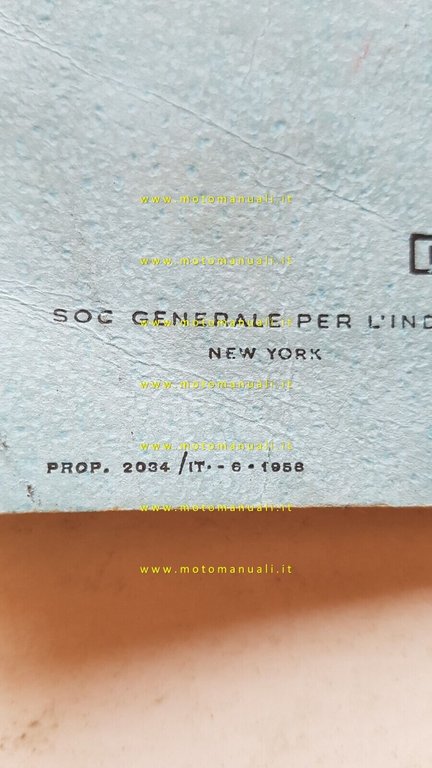 Innocenti Lambretta 150 LI 1958 manuale uso manutenzione libretto originale
