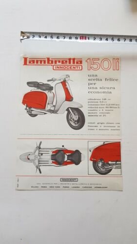 Innocenti Lambretta 150 Li 1959 depliant originale scooter genuine brochure