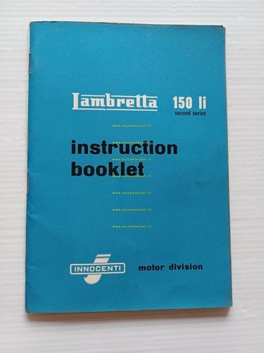 Innocenti Lambretta 150 LI 2a serie 1959 manuale uso libretto …