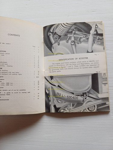 Innocenti Lambretta 150 LI 2a serie 1959 manuale uso libretto …