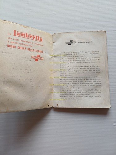 Innocenti Lambretta 150 LI 2a serie 1961 manuale uso manutenzione …