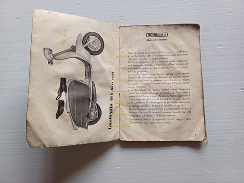 Innocenti Lambretta 150 LI 3a Serie 1962 manuale uso manutenzione …