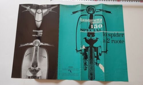 Innocenti Lambretta 150 Special 1963 depliant originale ITALIANO epoca brochure