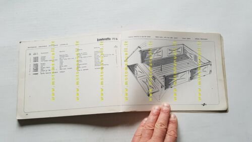 Innocenti Lambretta 175 LI 2a Serie motocarro 1960 catalogo ricambi …