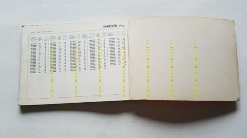 Innocenti Lambretta 175 LI 2a Serie motocarro 1960 catalogo ricambi …