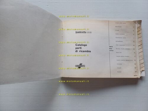 Innocenti Lambretta 175 TV 1958 catalogo ricambi originale spare parts …