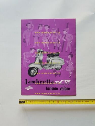 Innocenti Lambretta 175 TV 1959 depliant scooter originale epoca